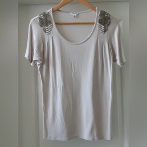 Calvin Klein Tshirt with Shoulder Embellishments